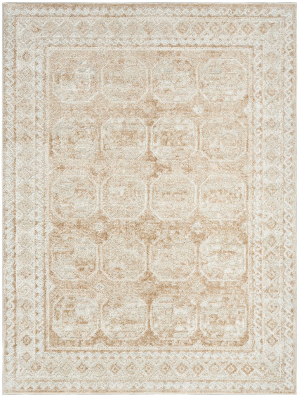 Nourison Home Nourison Dekor DEK01 5'3" x 7' Cream Beige Vintage Indoor Rug