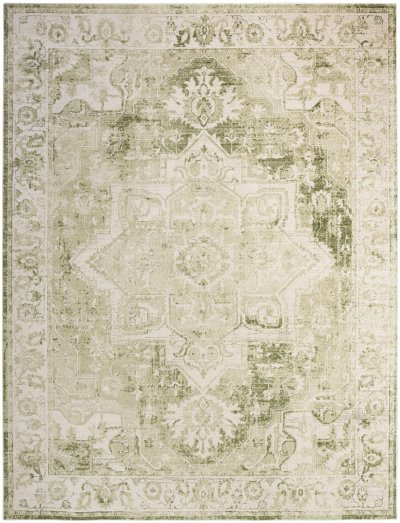 Nourison Home Nourison Astra Machine Washable ASW12 2'2" x 4' Ivory Green Vintage Indoor Rug - 7'10" x 10'