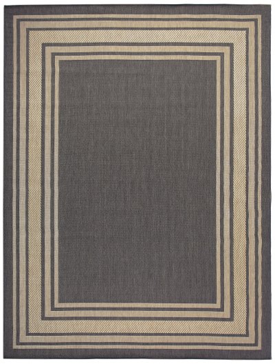 Nourison Home Nourison Horizon Indoor/Outdoor HOZ03 5' x 7' Charcoal Modern Rug - 8' x 10'
