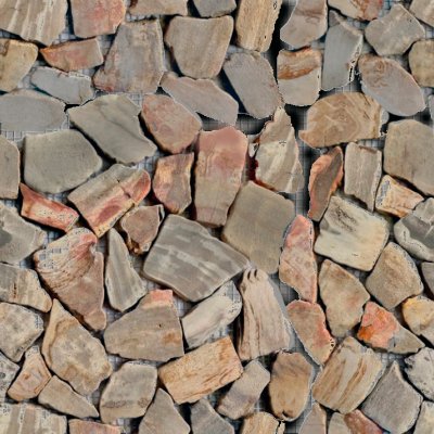 Qualis Ceramica Riviera Tileworks Chelsea Fossil Wood Mini Opus Mix Beige Interlocking Mosaic - 12" x 12"