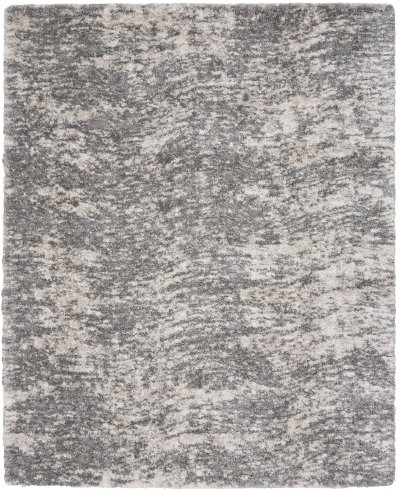 Nourison Home Nourison Luxurious Shag LXR04 6'7" x 9'2" Charcoal Grey Shag Indoor Rug - 7'10" x 9'10"
