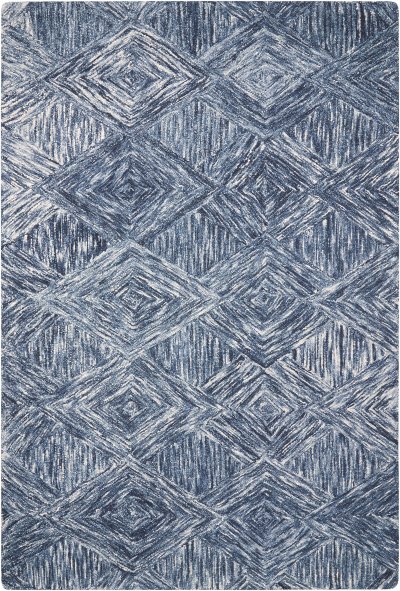 Nourison Home Nourison Linked LNK01 5' x 7'6" Denim Modern Indoor Rug - 3'9" x 5'9"