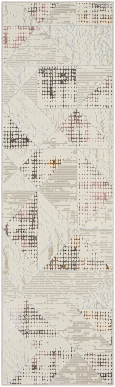 Nourison Home Nourison Glitz GLZ04 9' x 12' Ivory Multicolor Contemporary Indoor Rug - 2'3" x 7'6"