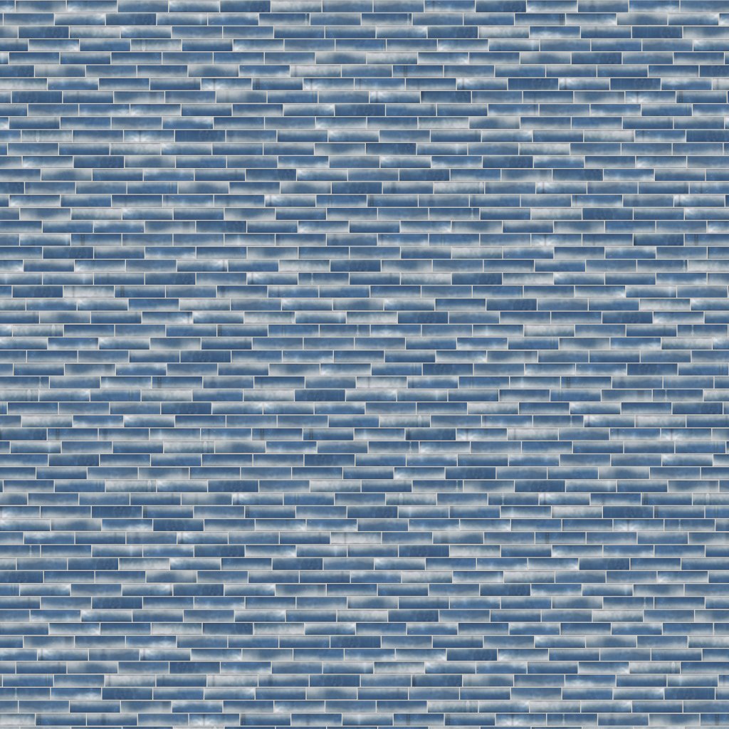 Qualis Ceramica Riviera Tileworks Chelsea Glass Baguette Blue Mix Matt Interlocking Mosaic