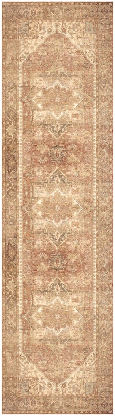 Nourison Home Nourison Vintage Washables VWS14 2'2" x 8' Gold Vintage Indoor Rug - 2'2" x 8'