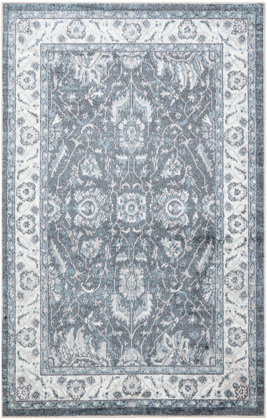 Nourison Home Nourison Astra Machine Washable ASW20 3'3" x 5' Slate Vintage Indoor Rug