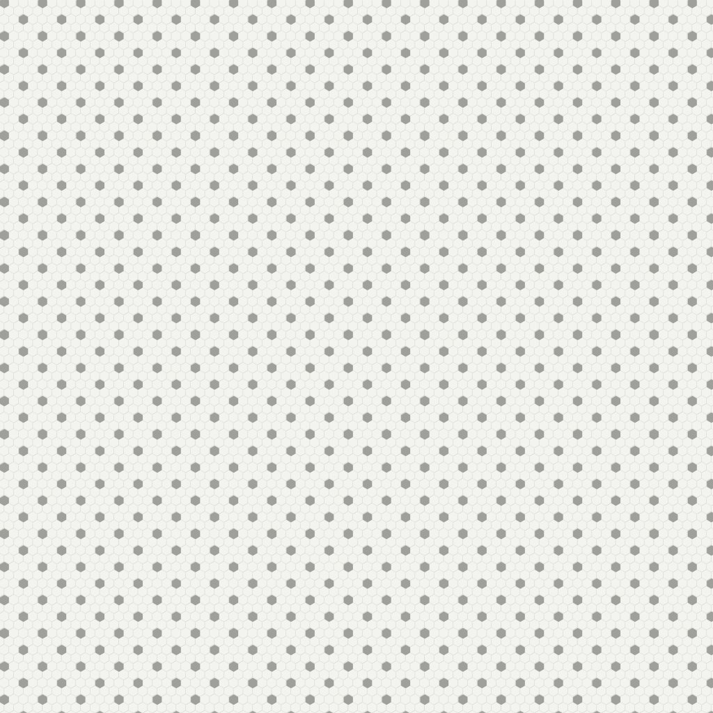 Qualis Ceramica Traditions White W/Taupe 1" Hexagon Matt Mosaic