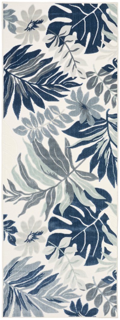 Nourison Home Nourison Suncoast SNC02 7'10" x 9'10" Blue Tropical Rug - 2' x 6'