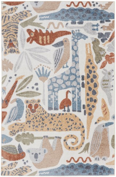 Nourison Home Nourison Astra Machine Washable ASW01 7'10" x 10' Ivory Kids Indoor Rug - 2' x 3'