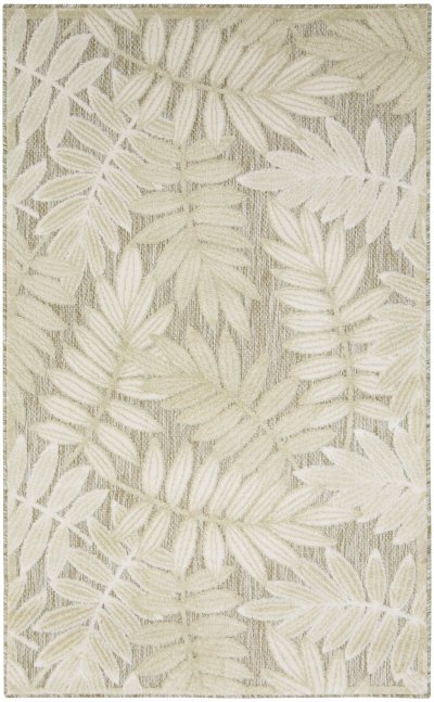 Nourison Home Nourison Aloha ALH18 5'3" x 7'5" Ivory Sage Modern Rug - 2'8" x 4'