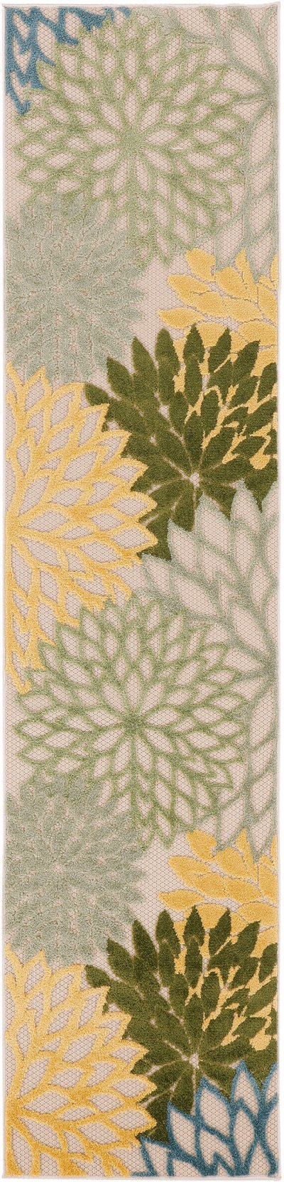 Nourison Home Nourison Aloha ALH05 5'3" x 7'5" Green Multicolor Tropical Rug - 2' x 6'