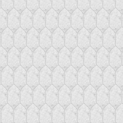 Marble Systems White Carrara C Polished Large Picket Waterjet Marble Tile 6x12 - White Carrara C - 6" x 12" x 3/8"