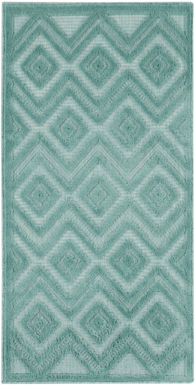 Nourison Home Nourison Versatile NRV01 9' x 12' Aqua Teal Modern Rug - 2' x 4'