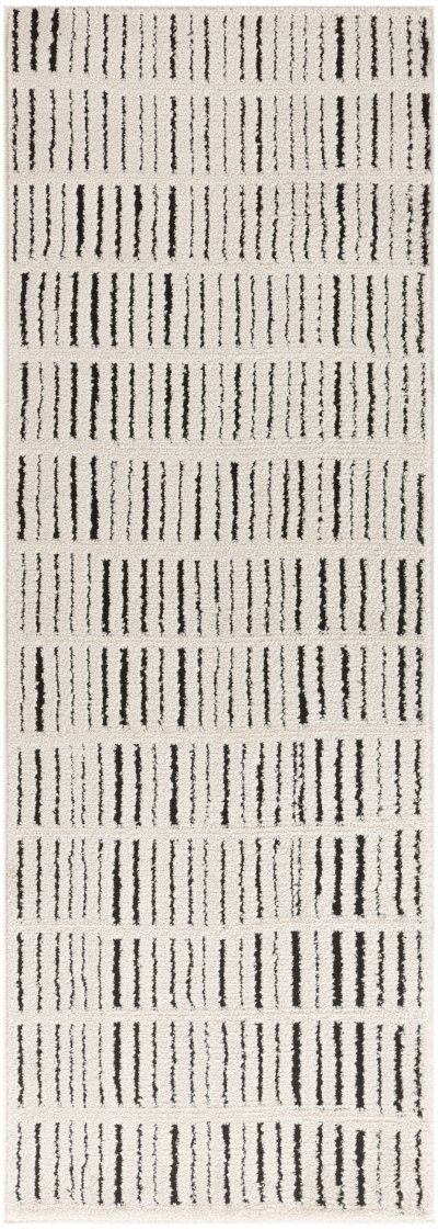 Nourison Home Nourison Modern Comfort MNC03 3'11" x 5'11" Ivory Black Scandinavian Indoor Rug - 2'2" x 6'