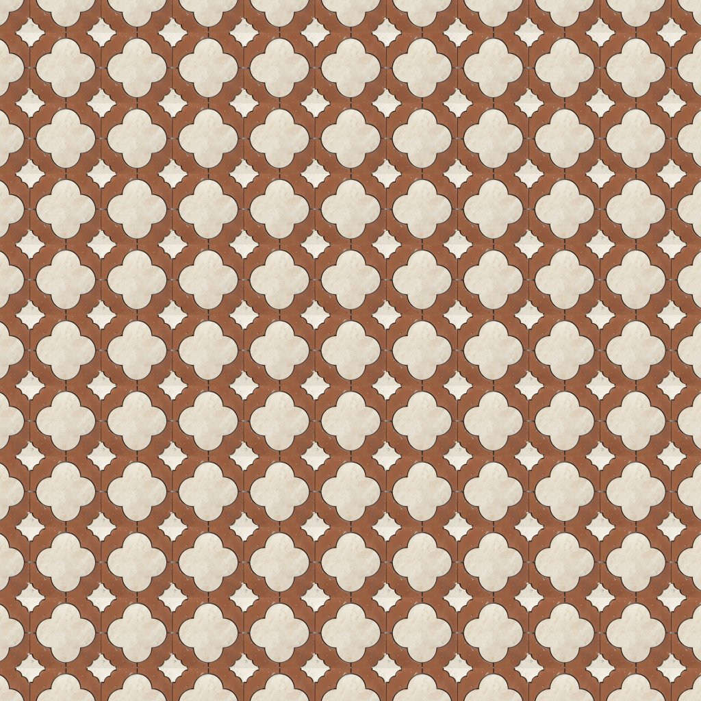 Marble Systems Diana Royal, Rustic Terracotta Honed Quatrodo Marble Mosaic 11 5/8x11 5/8 - Diana Royal