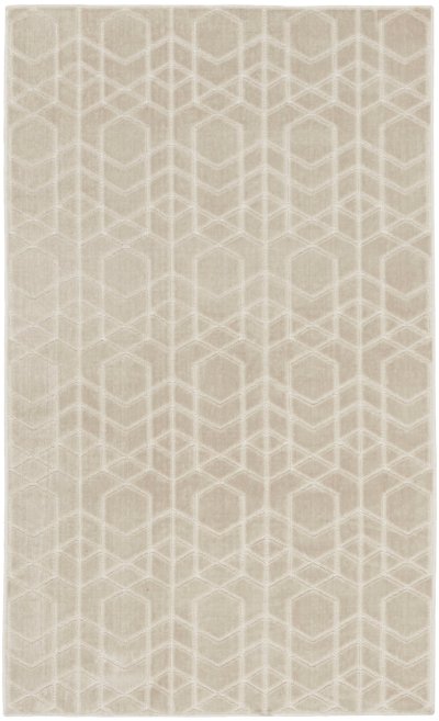 Nourison Home Nourison Washable Charm WCH01 2'2" x 8' Silver Ivory Modern Indoor Rug - 3' x 5'