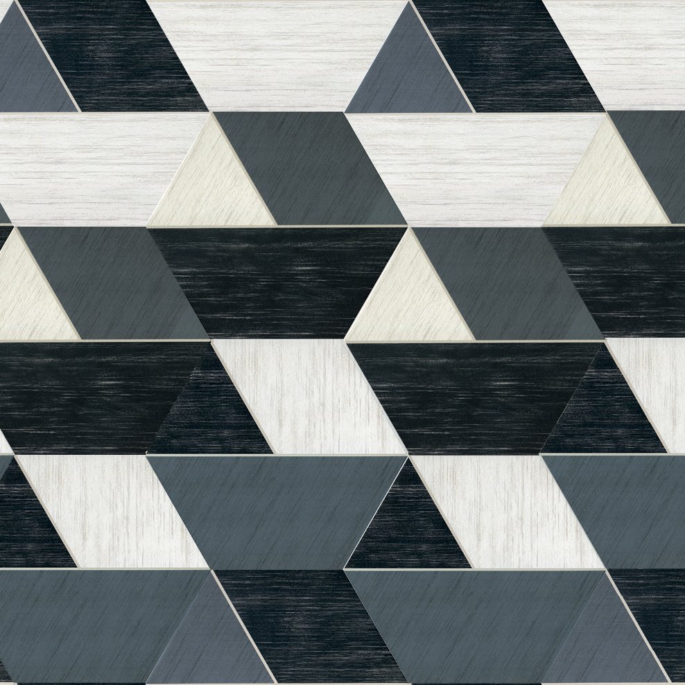 Daltile Bee Hive Medley Multiplex Black/White, Multiplex Black/White, 8 1/2X10, Matte - Multiplex Black/White