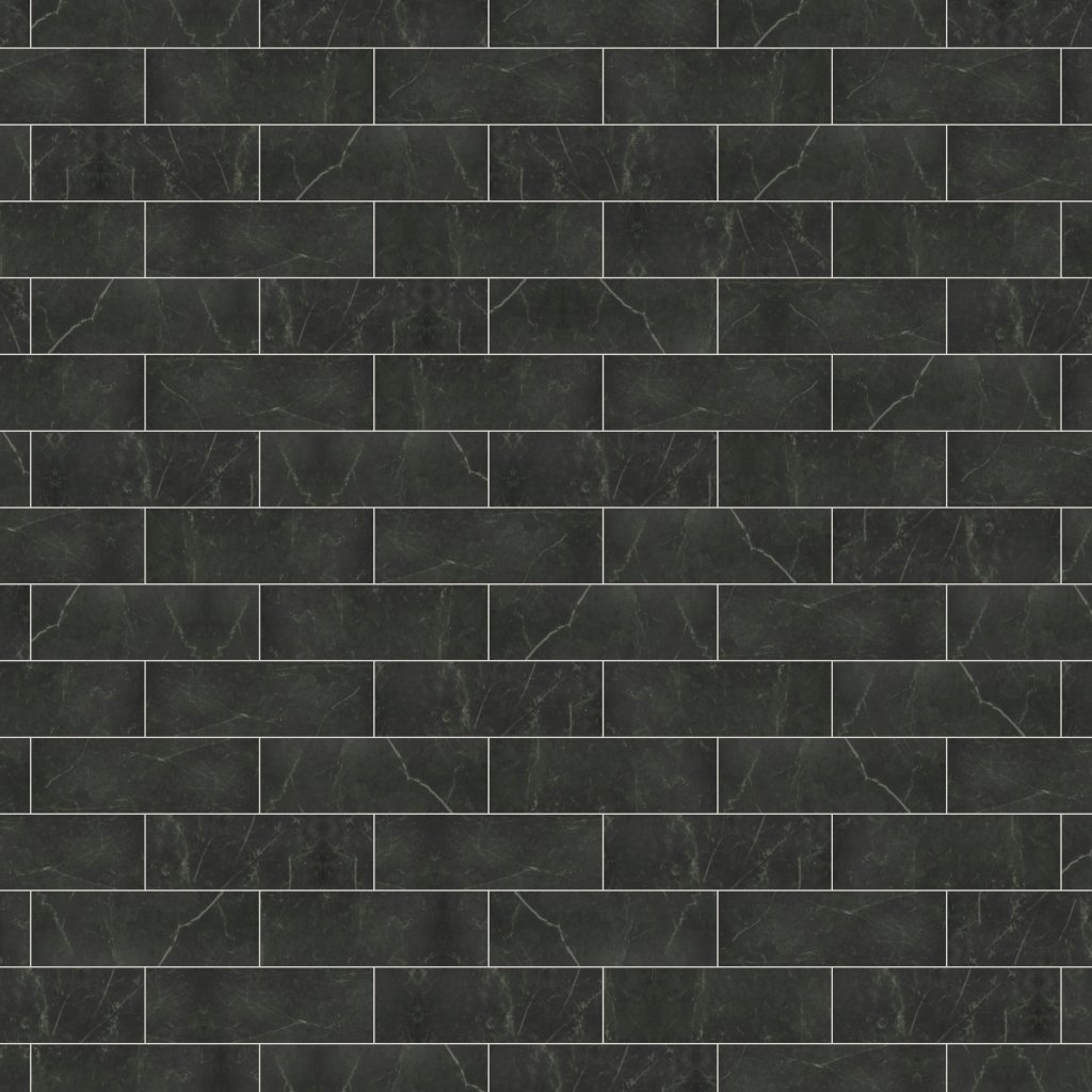 Qualis Ceramica Luxury Tivoli Nero 4X12 Honed - Black
