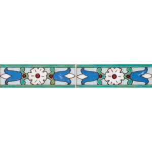 116 B Glazed Tulip Ceramic Border Tiles 2x6 - 116 B