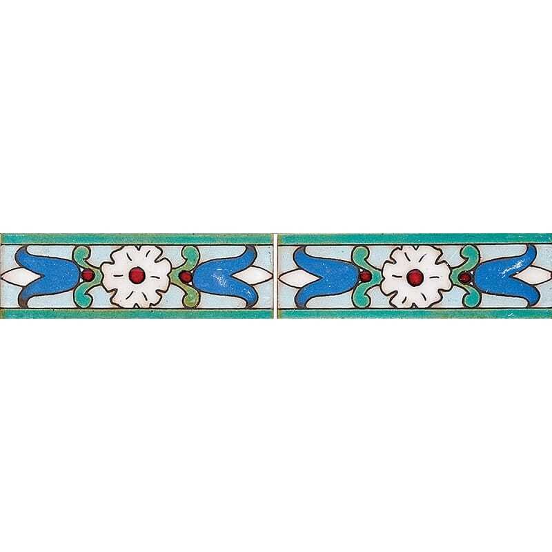 Marble Systems 116 B Glazed Tulip Ceramic Border Tiles 2x6 - 116 B
