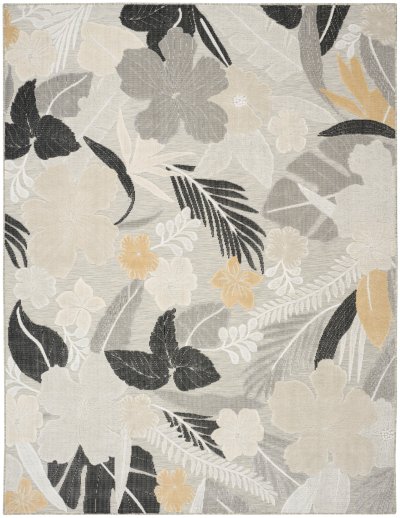 Nourison Home Nourison Suncoast SNC01 4' x 6' Grey Tropical Rug - 9' x 12'