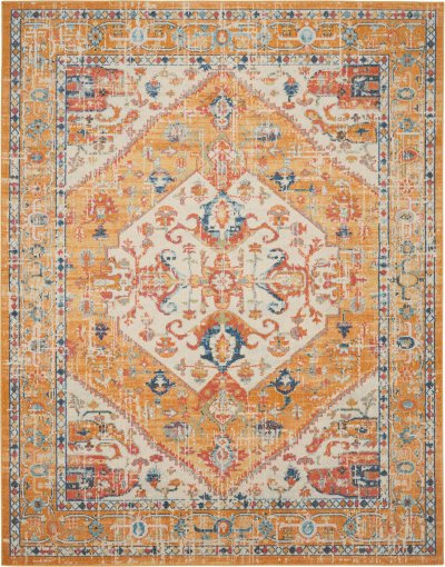 Nourison Home Nourison Passion PSN23 5'3" x 7'3" Ivory Yellow Bohemian Indoor Rug - 8' x 10'