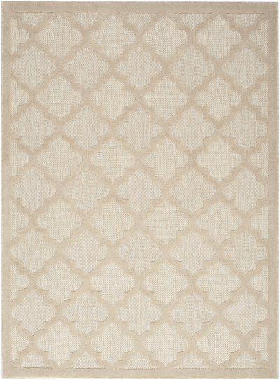 Nourison Home Nourison Easy Care NES01 4' x Round Cream Modern Rug - 6' x 9'