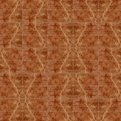 Marble Systems Red Verona Polished Marble Tile 12x12 - Red Verona - 12" x 12" x 3/8"