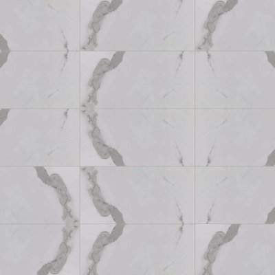 Marble Systems Calacatta Shine Polished Marble Look Porcelain Tile 12x24 - Calacatta Shine - 12" x 24" x 25/64"