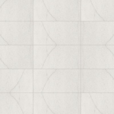 Marble Systems Crystal White Matte Marble Look Porcelain Tile 12x24 - Crystal White - 12" x 24" x 25/64"