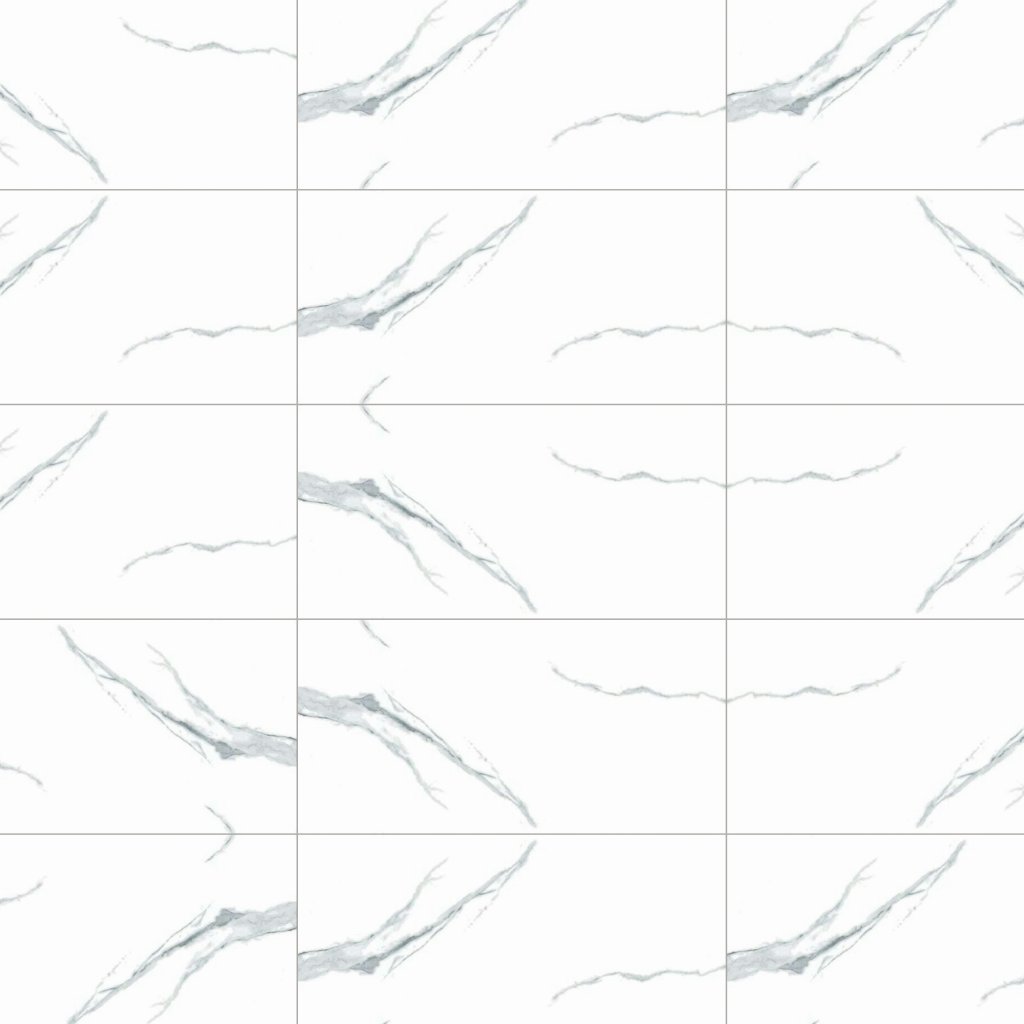 Marble Systems Statuario Polished Marble Look Porcelain Tile 12x24 - Statuario