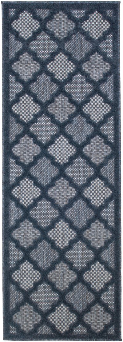 Nourison Home Nourison Easy Care NES01 5' x 7' Navy Blue Modern Rug - 2' x 6'