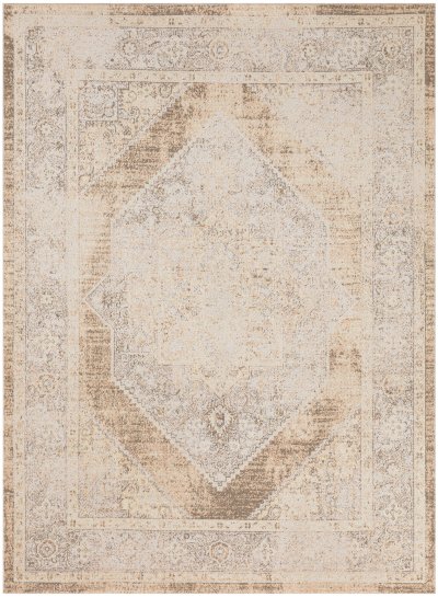 Nourison Home Nourison Astra Machine Washable ASW13 6'7" x 9' Beige Vintage Indoor Rug - 4' x 6'