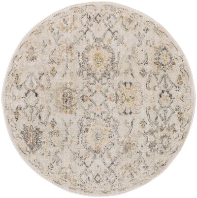Nourison Home Nourison Oushak Home OUS01 6' x 9' Grey Vintage Indoor Rug - 4' Round