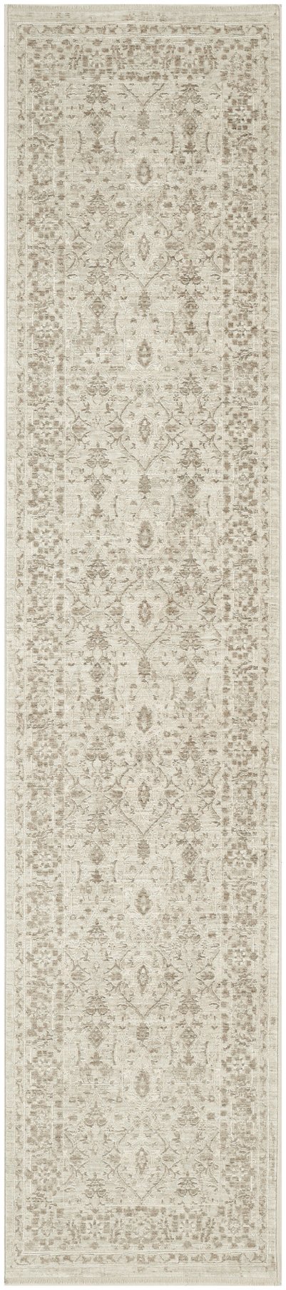 Nourison Home Nourison Shadows SHW05 5'3" x 7'3" Ivory Grey Vintage Indoor Rug - 2'2" x 12'