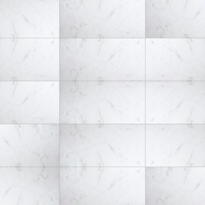 Marble Systems Bianco Carrara Matte Marble Look Porcelain Tile 12x24 - Bianco Carrara - 12" x 24" x 25/64"