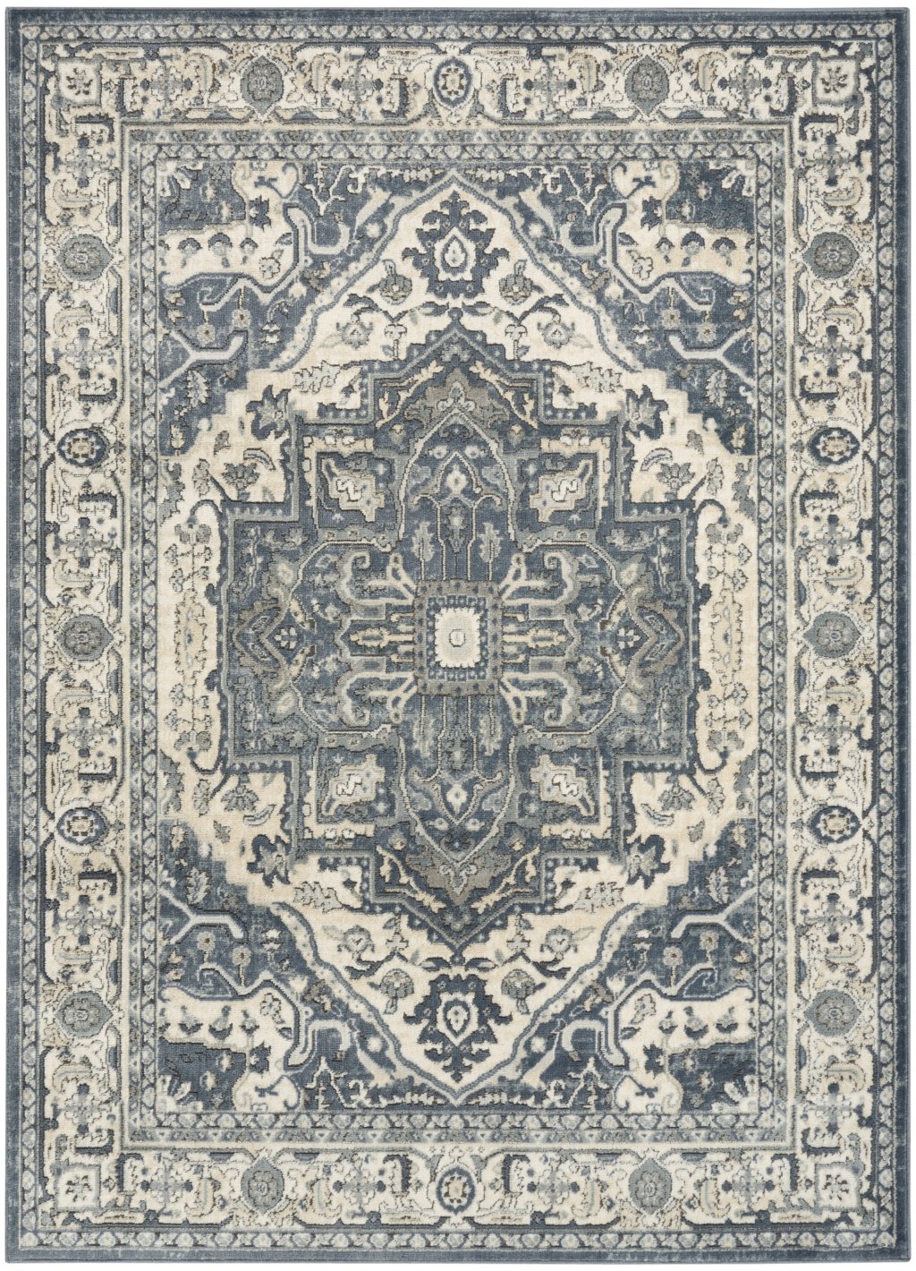 Nourison Home Nourison Concerto CNC18 5'3" x 7'3" Navy Ivory Indoor Rug