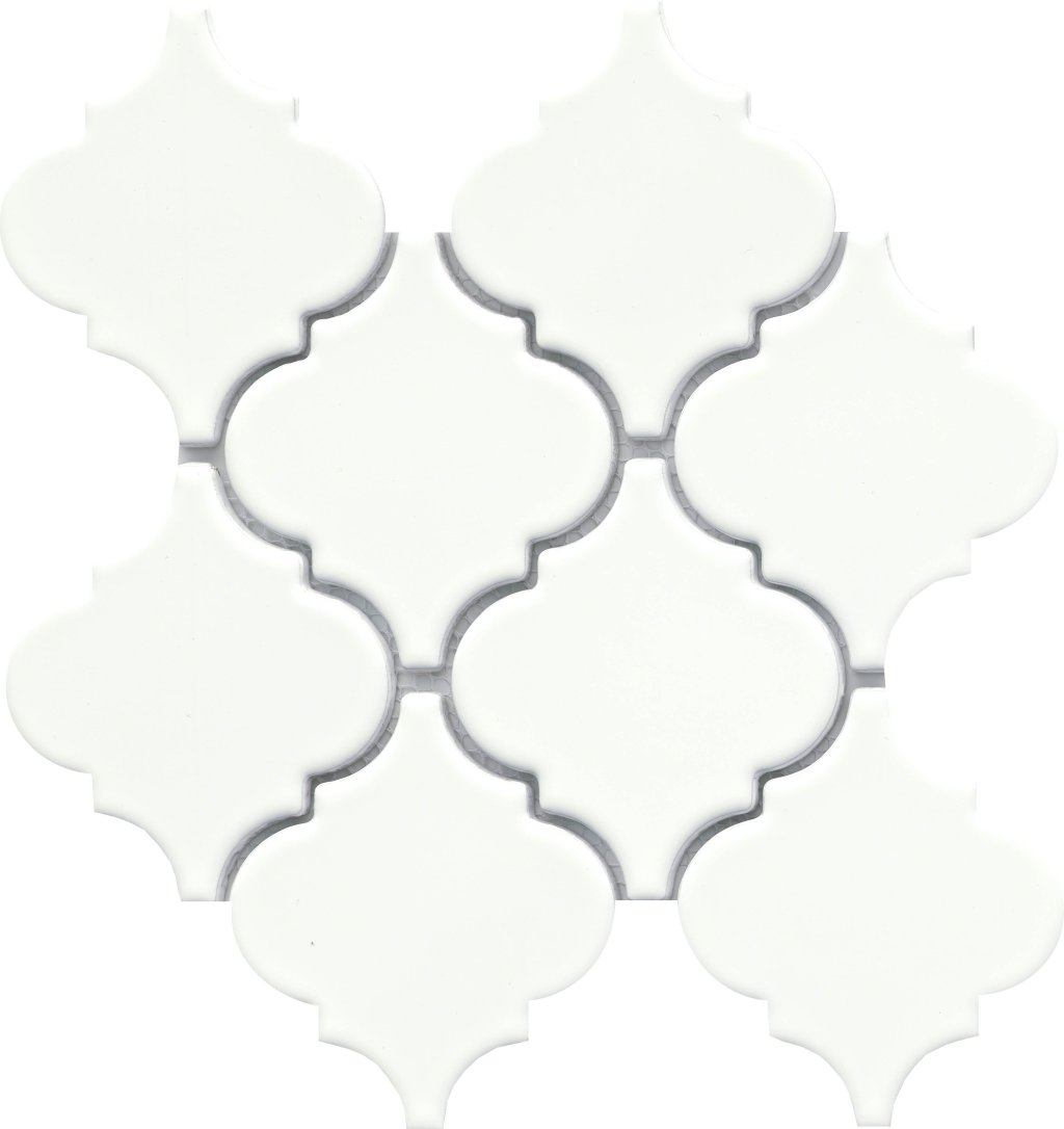 Emser Tile MOROCCO ARABESQUE GLOSS MOSAIC -CER - White