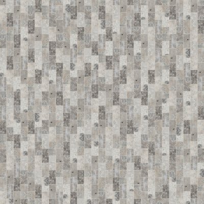 Qualis Ceramica Silver Ash 2x4 Brick Mosaic - 12" x 12"