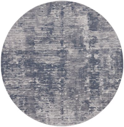 Nourison Home Nourison Rustic Textures RUS05 5'3" x Round Grey Modern Indoor Rug - 5'3" Round
