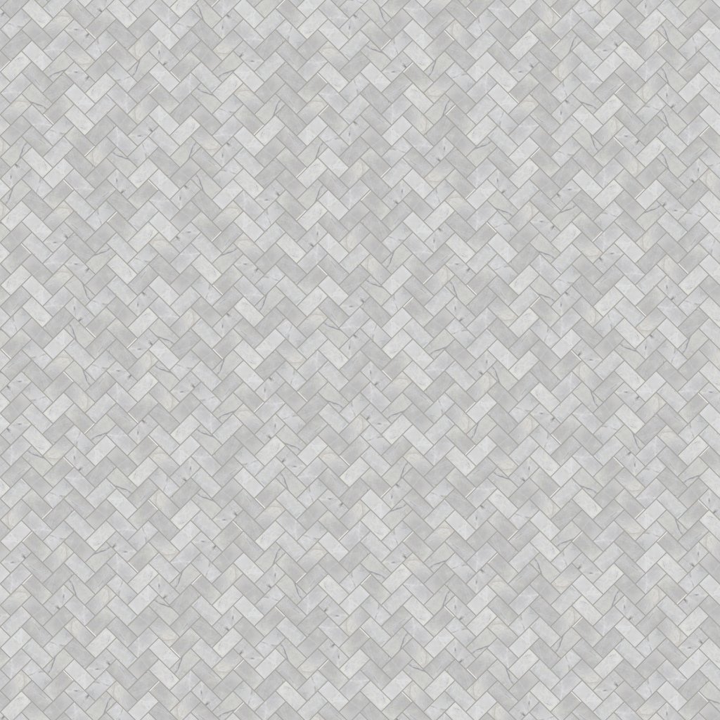 Marble Systems Avalanche Honed Herringbone 1x2 Marble Mosaic 12 1/8x13 3/8 - Avalanche
