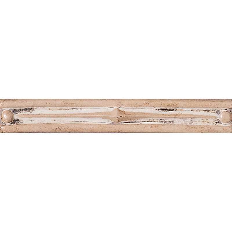 Marble Systems Fieldstone Creamware Glazed Avon Wash Ceramic Border Tiles 1x7 - Fieldstone Creamware
