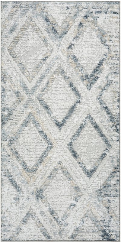 Nourison Home Nourison Dekor DEK05 5'3" x 7' Grey Navy Modern Indoor Rug - 2' x 4'