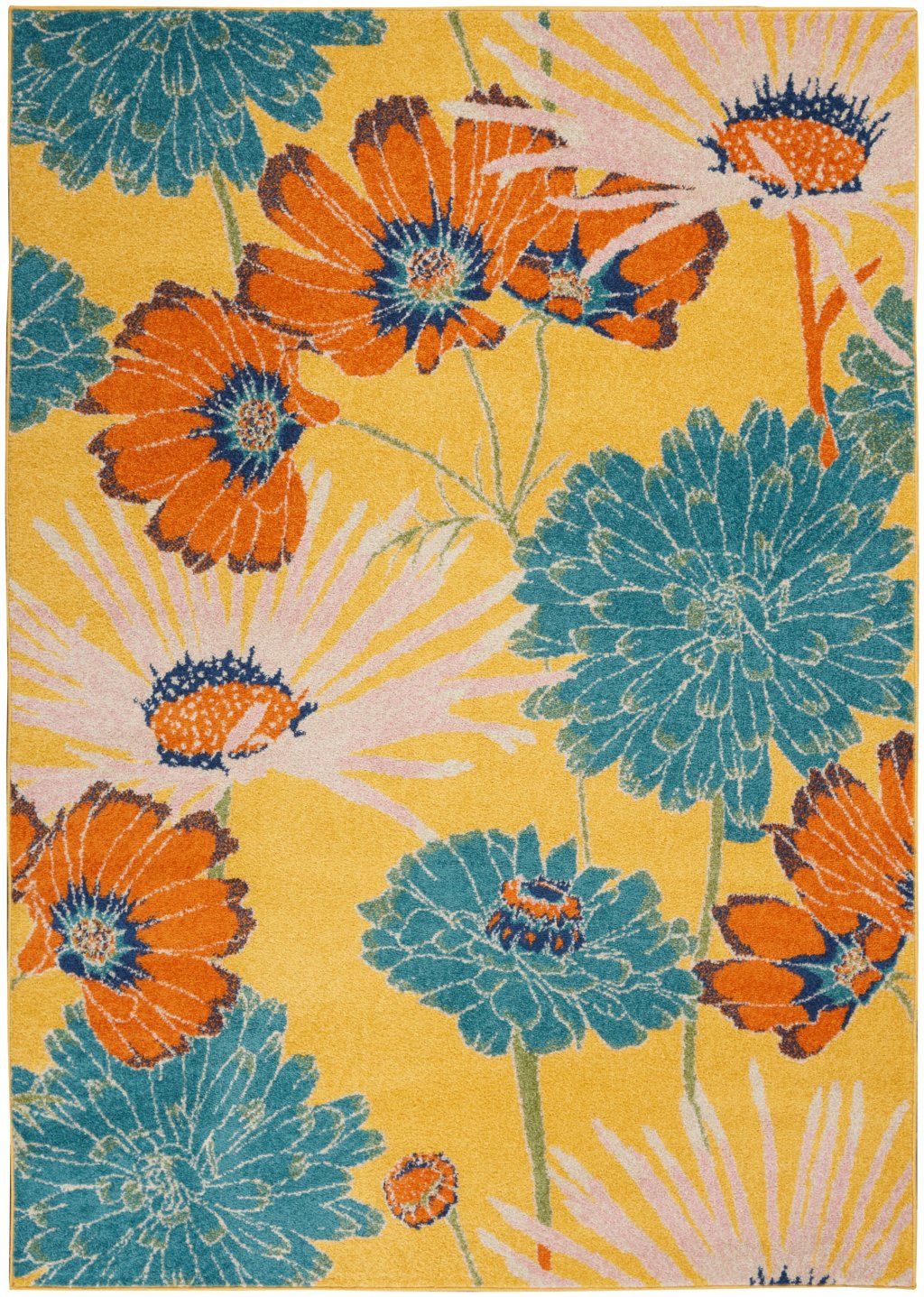 Nourison Home Nourison Allur ALR06 4' x 6' Yellow Multicolor Contemporary Indoor Rug