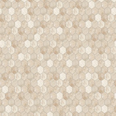 Marble Systems Diana Royal Honed Hexagon 2 Marble Mosaic 10 3/8x12 - Diana Royal - 10 3/8" x 12" x 3/8"