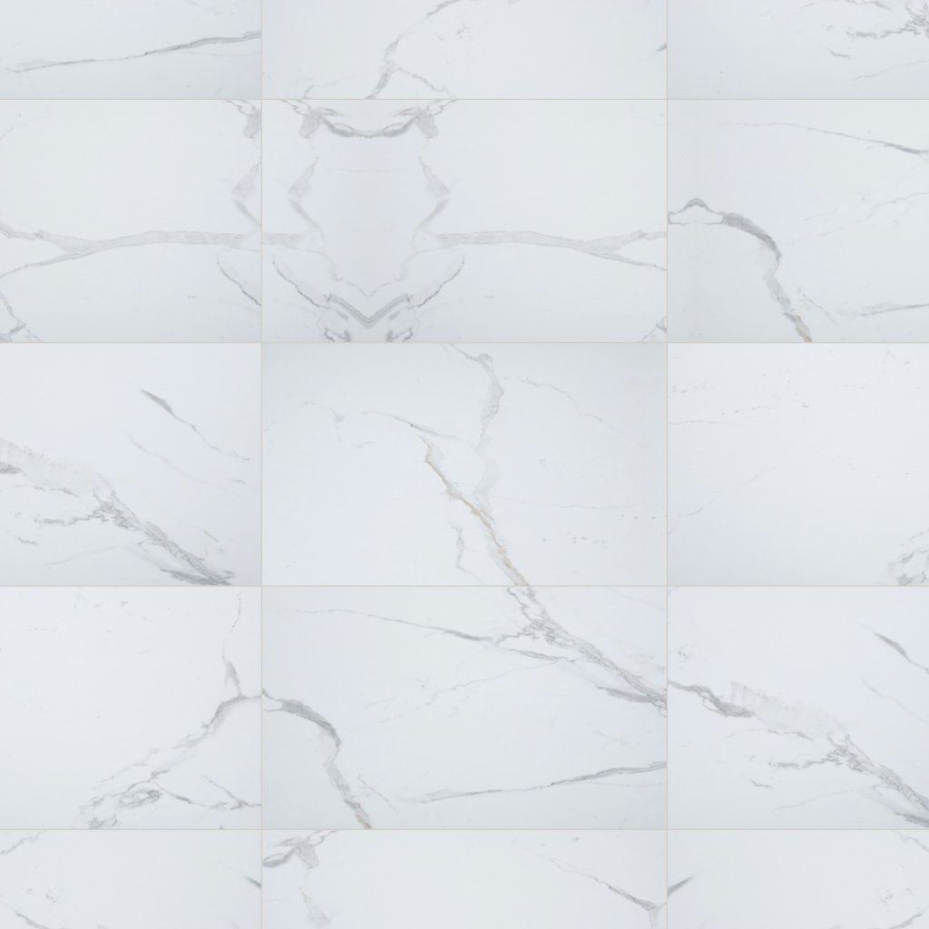 Qualis Ceramica Carrara Marble Wall Tile 25x15 - Carrara Marble