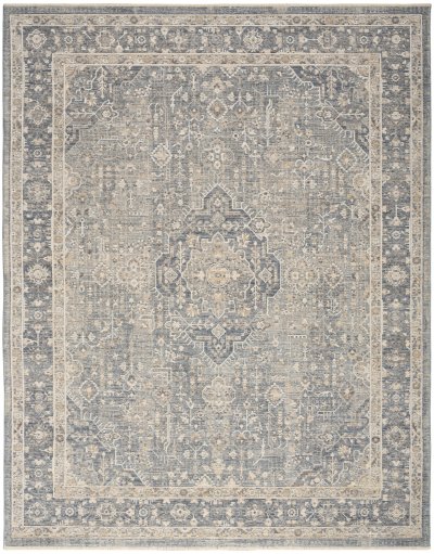 Nourison Home Nourison Harbor HRB02 5'3" x 7'6" Blue Vintage Indoor Rug - 7'10" x 10'