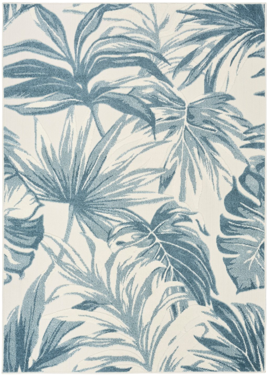 Nourison Home Nourison Aloha ALH43 3'6" x 5'6" Ivory Blue Modern Rug