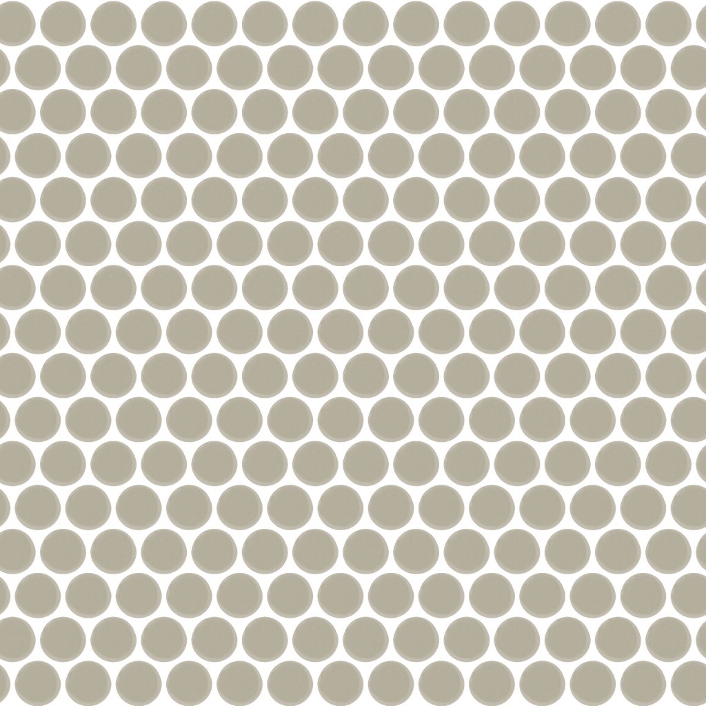 Daltile Color Wheel Mosaic Matte Architectural Gray, Penny Rounds, Matte - Matte Architectural Gray
