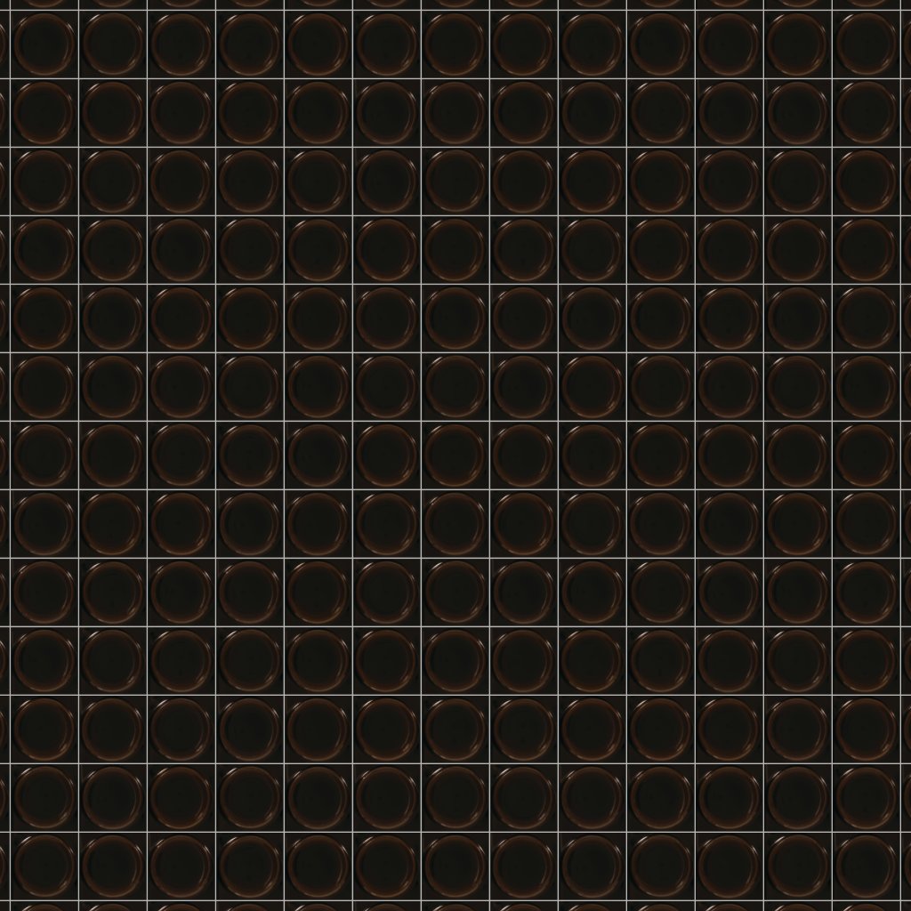 Daltile Nu Bare Ebony, Square, 4X4, Circle, Glossy - Ebony